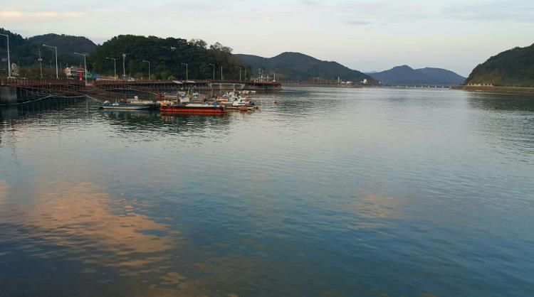 가을빛 따라 걷는 망덕포구와 배알도 섬 정원, 오감이 힐링되는 가을 여행지로 인기 - 관광과(가을빛으로 물드는 망덕포구)