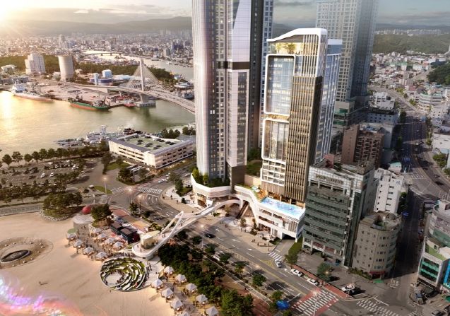 포항 영일대해수욕장 인근 건립 추진 중인 특급 호텔 조감도